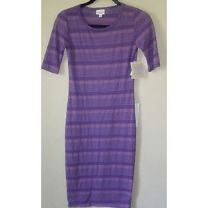 Lularoe Medium Striped Purple Julia.